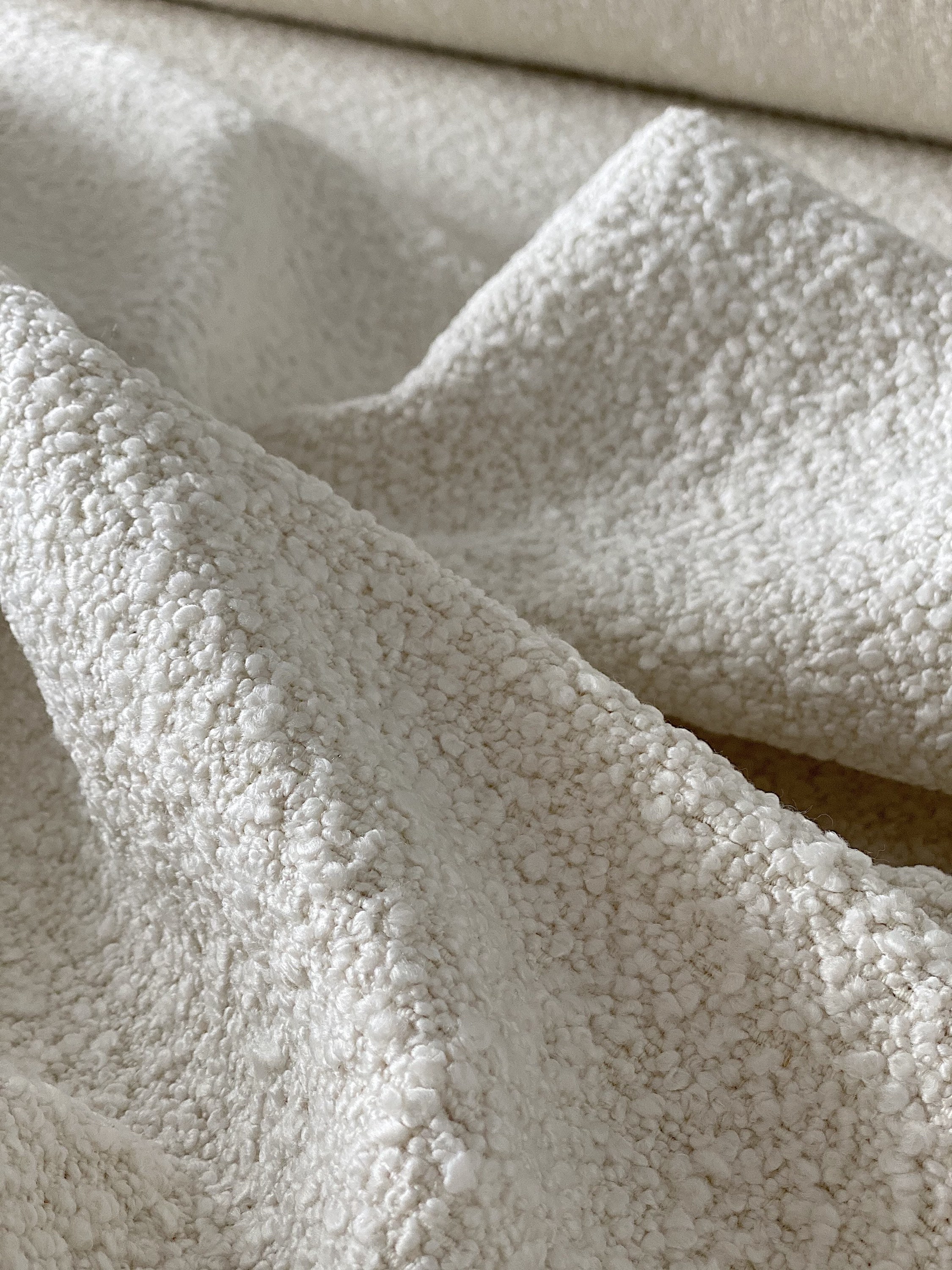 Boucle Upholstery Fabric Home Decor Cushion Fabric Ivory Etsy UK