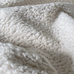 SAMPLE SWATCH Sherpa Faux Fur Boucle Buttermilk - Etsy
