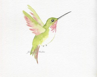 hummingbird sketch etsy