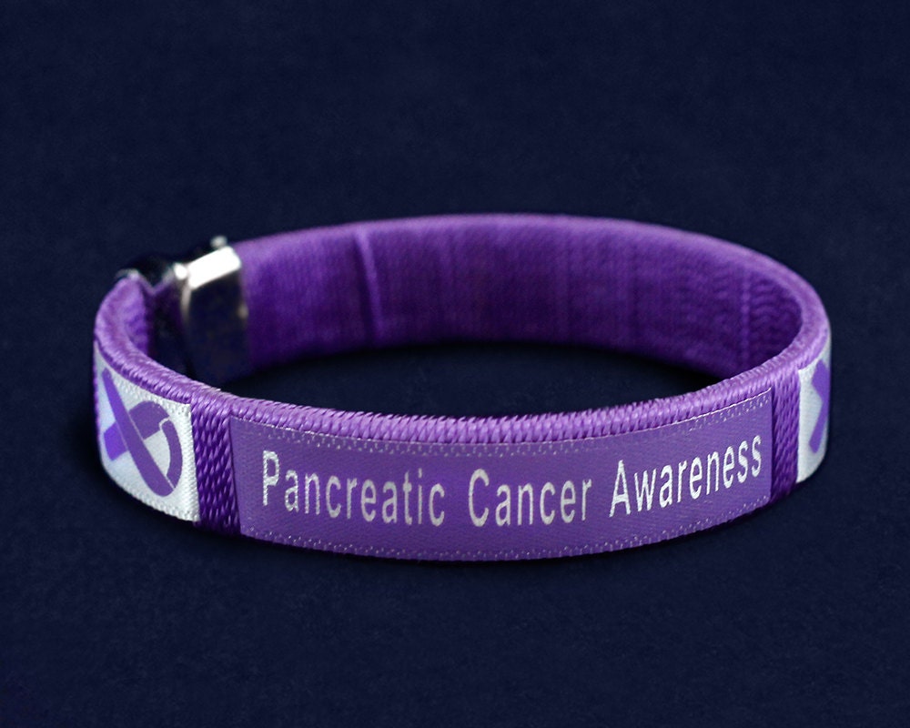 Pancreatic Cancer 25-Pack Purple Awareness Bracelets (8
