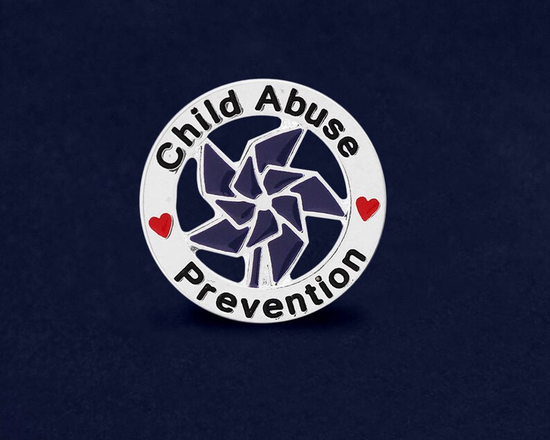 Child Abuse Prevention Blue Pinwheel Pins Child Abuse Lapel Pinwheel Pins Great Fundraising Item Bulk Quantities Available image 2