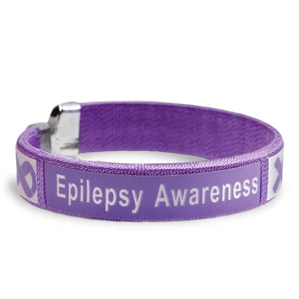Epilepsy Awareness Purple Ribbon Bangle Bracelets for Fundraising, Awareness, Gift Giving - Bulk Quantities Available