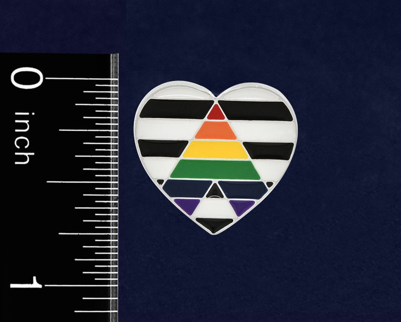 Straight Ally Flag Heart Pins Straight Ally LGBTQ Pride Lapel Etsy