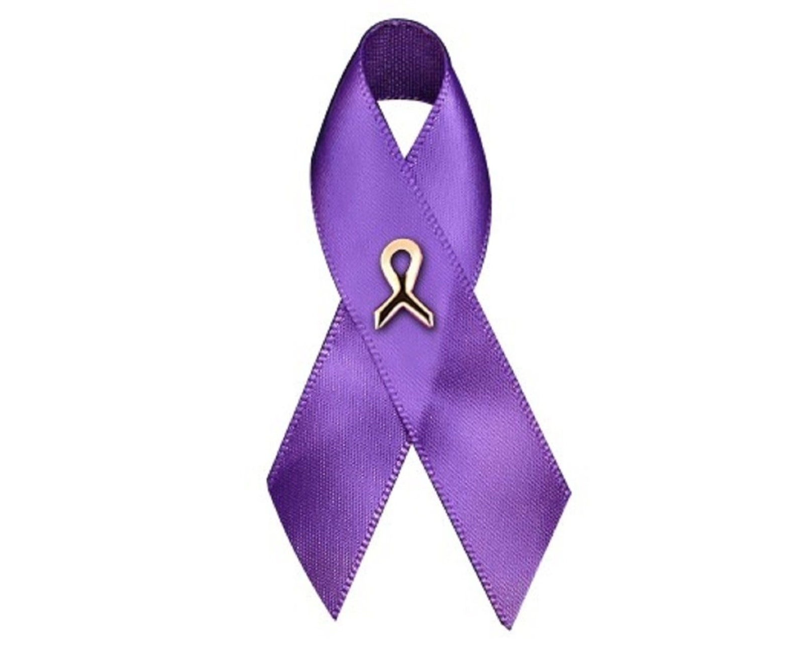 Pancreatic Cancer Awareness Satin Ribbon Pin 1 Pin Etsy