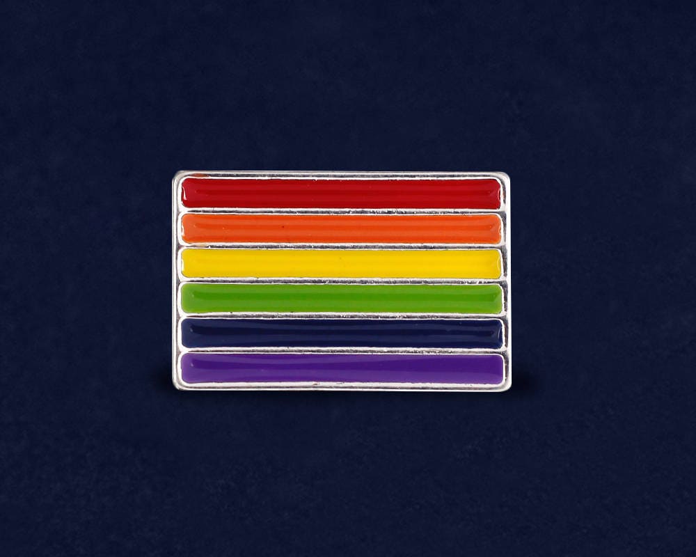25 Rectangle Rainbow Pins 25 Pins RBP05 Etsy