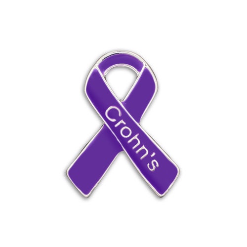 Crohn's Disease Awareness Pins Purple Ribbon Crohn's Etsy