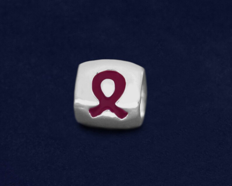 Burgundy Ribbon Charm in a Bag 1 Charm RE-CHARM49-18A