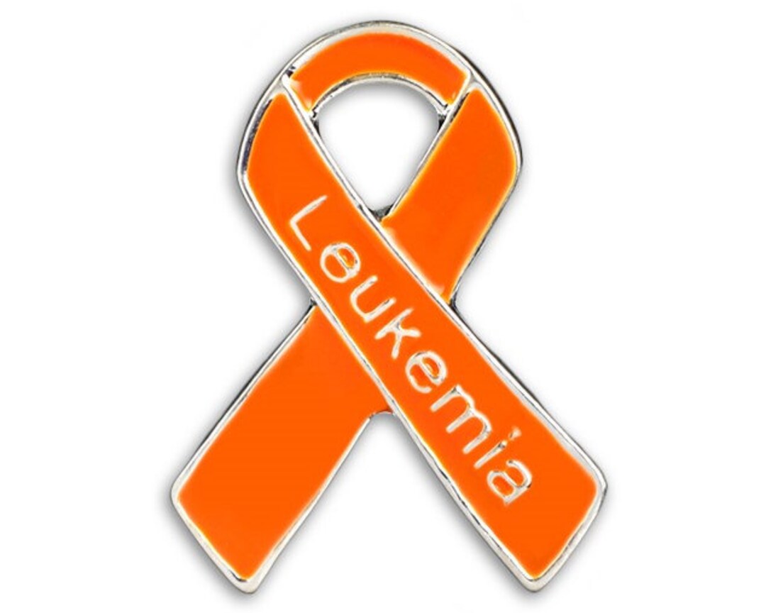 Orange Leukemia Awareness Ribbon Pins for Fundraising, Gift Giving