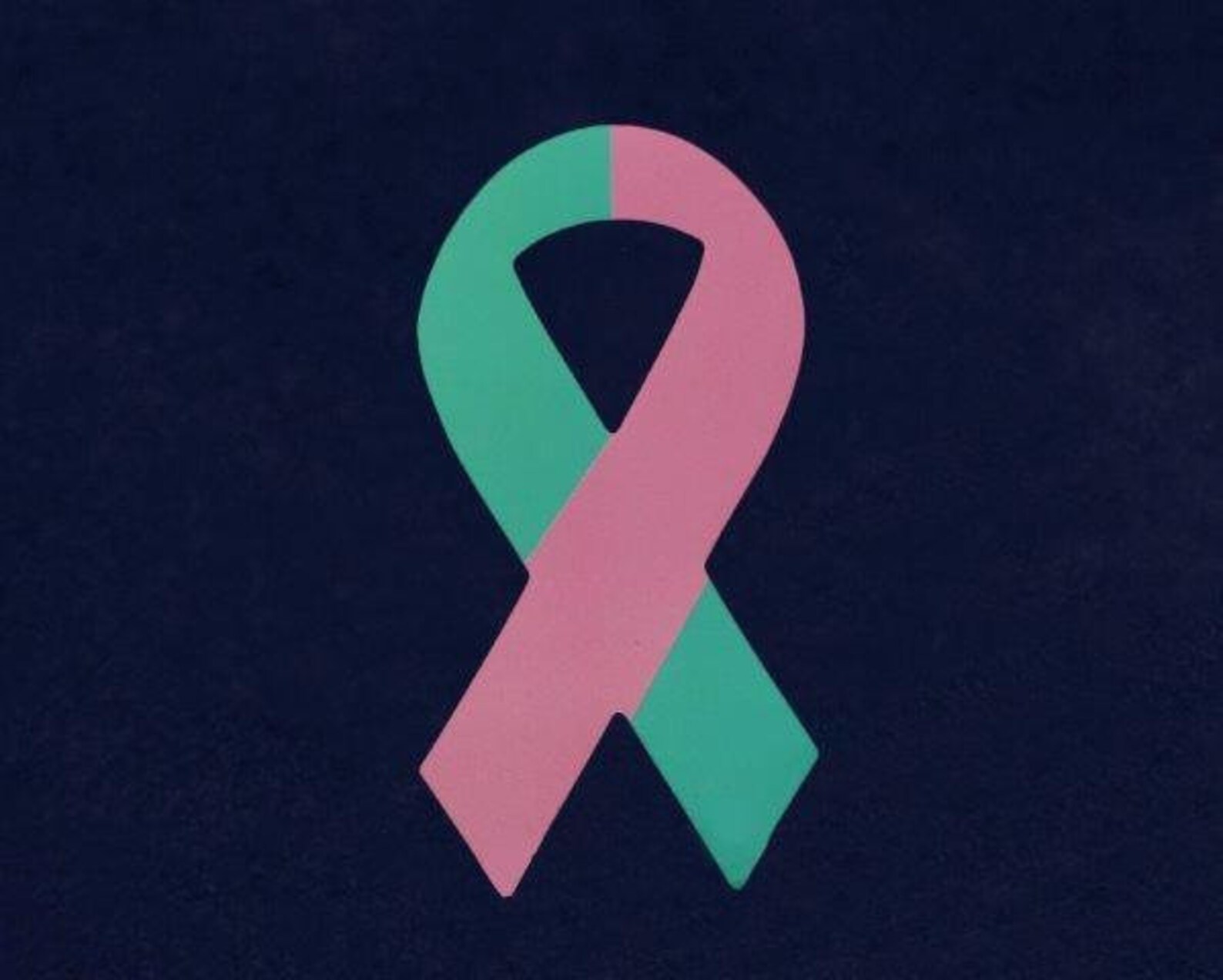 Small Pink & Teal Ribbon Magnet - Etsy