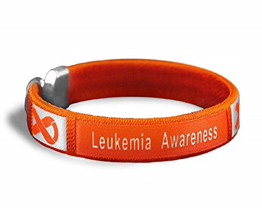 Leukemia Orange Ribbon Bangle Bracelets for Leukemia Awareness