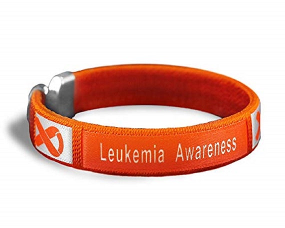 Leukemia Orange Ribbon Bangle Bracelets for Leukemia Awareness Fundraising Gift Giving Events Bulk Quantities Available
