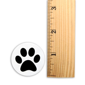 250 Black Paw Print Circle Stickers for Animal Rescue Groups, Pet Lovers 250 Stickers/Roll image 8