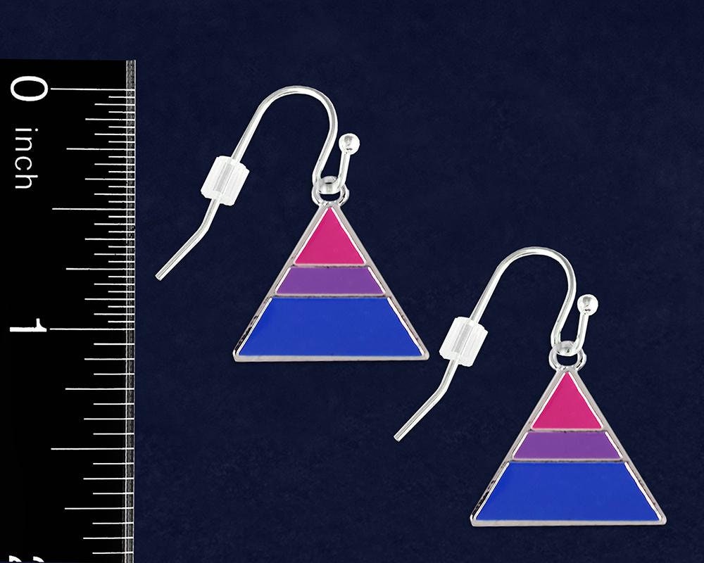 Triangle Bisexual Hanging Earrings - Etsy