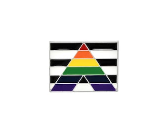 Straight Ally Pride Flag Pins, Rectangle Ally Flag Pins for Pride Parades, Gift Giving, Rallies, Events - Bulk Quantities Available