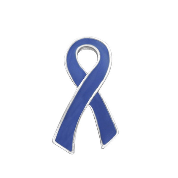 Periwinkle Ribbon Pins for Esophageal Cancer, Anorexia, Bulimia, Stomach Cancer Awareness, Gift Giving, Fundraising - Bulk Quantities