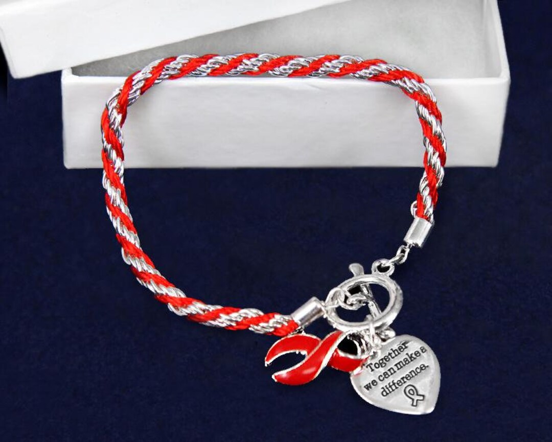 Rope Style Red Ribbon Bracelets Etsy