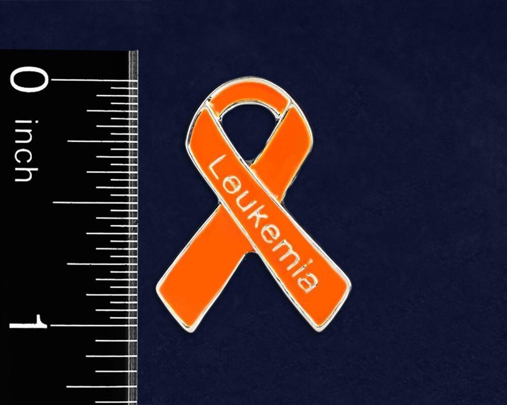 Orange Leukemia Awareness Ribbon Pins for Fundraising Gift Etsy