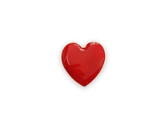 Bulk Small Red Heart Shaped Pins - for Valentines Day, Heart Awareness, Go Red for Women, Gift Giving, Fundraising