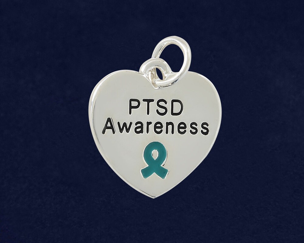 PTSD Awareness Heart Charm 1 Charm Retail REHRTC023PT Etsy
