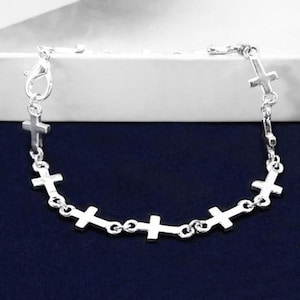 Linked Crosses Bracelet