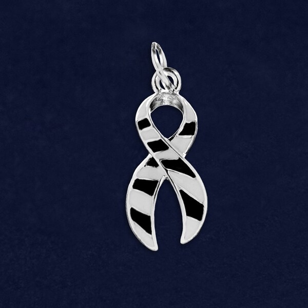 Zebra-Print-Band-Charms für seltene Krankheiten, Ehlers-Danlos, Neuroendocrine Cancer Awareness, Schmuckherstellung, Fundrafting - Große Mengen