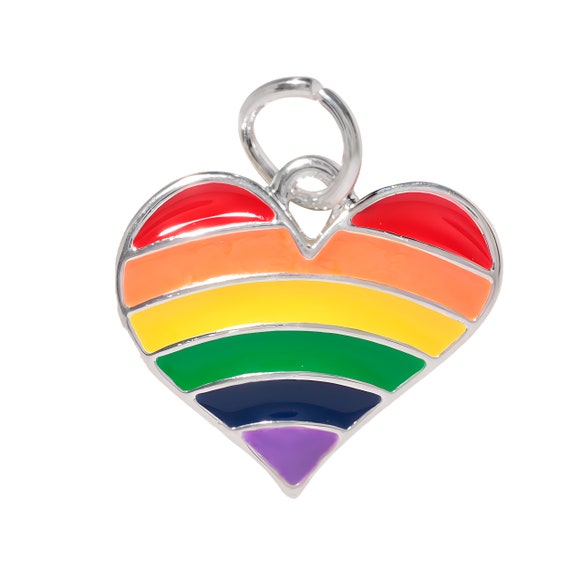 Gummy Heart Charms, Pride Rainbow Colors