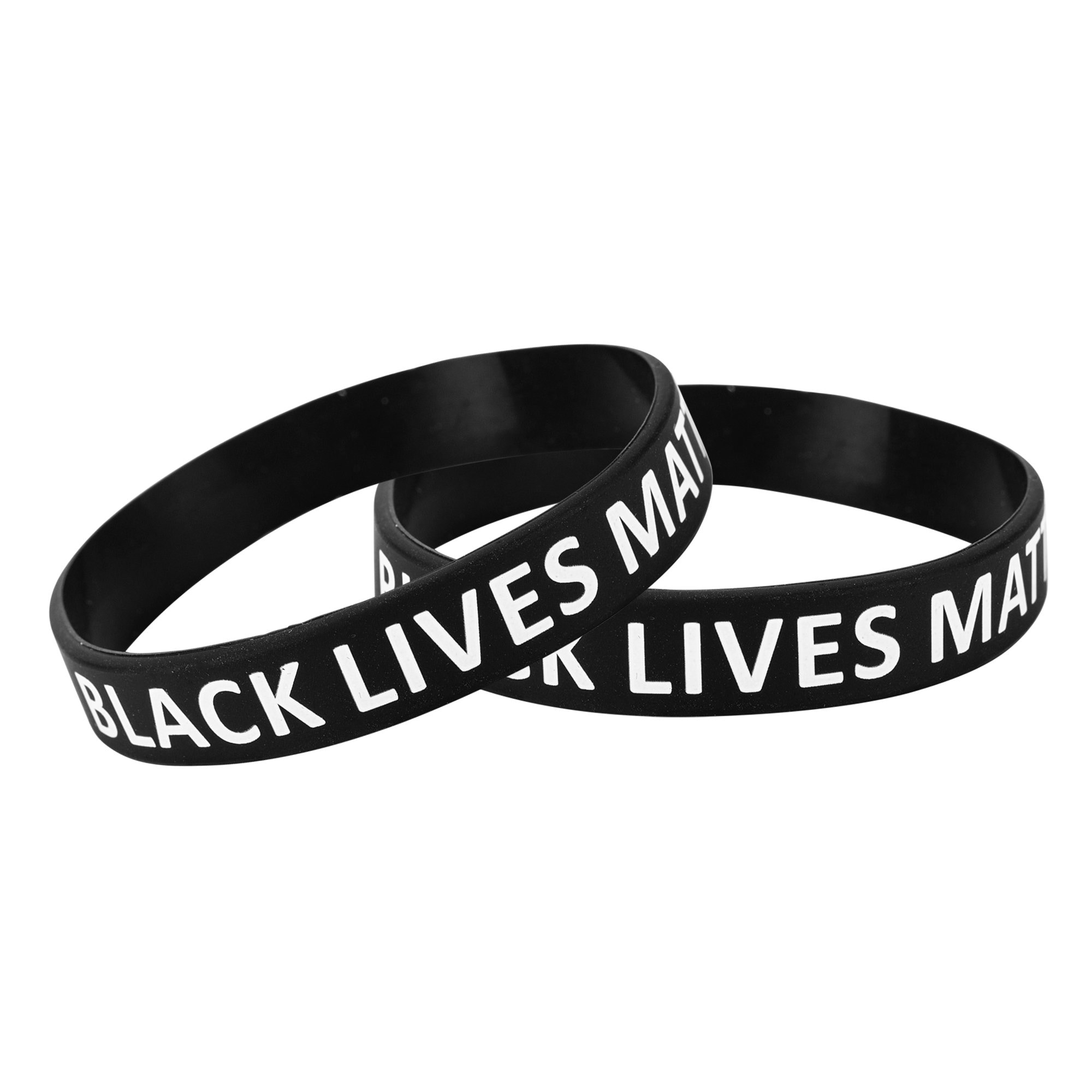 TrendyLuz Bands Black Lives Matter Silicone Wristband Bracelet Social Awareness Support 