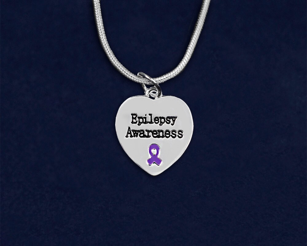 Epilepsy awareness necklace sale