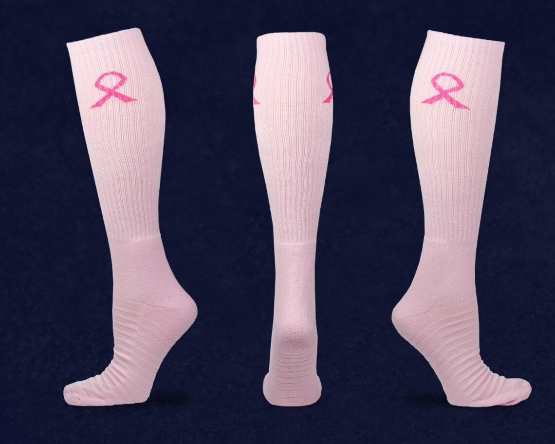 Youth Size Pink Breast Cancer Athletic Football Socks for Etsy