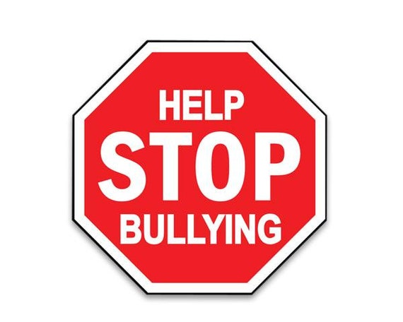 Stop Bullying Stop Sign