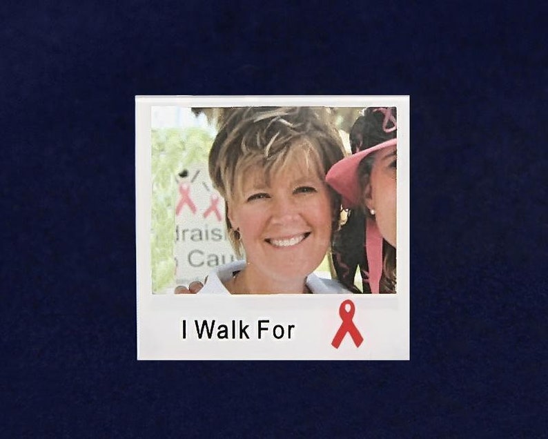 Walk Red Ribbon Photo Pin