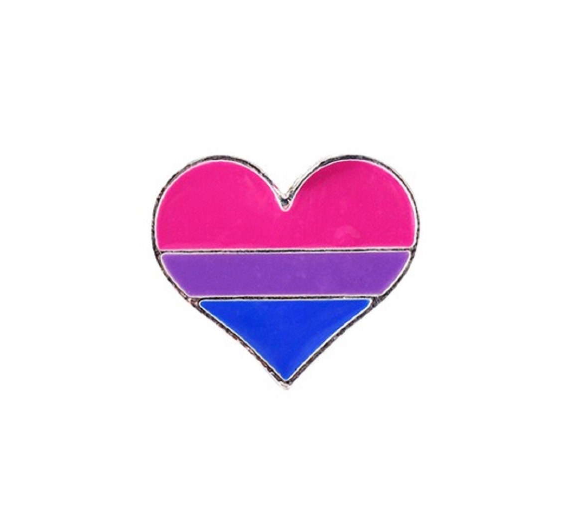 Bisexual Heart Shaped Flag Pins Bisexual PRIDE LGBTQ Flag Lapel