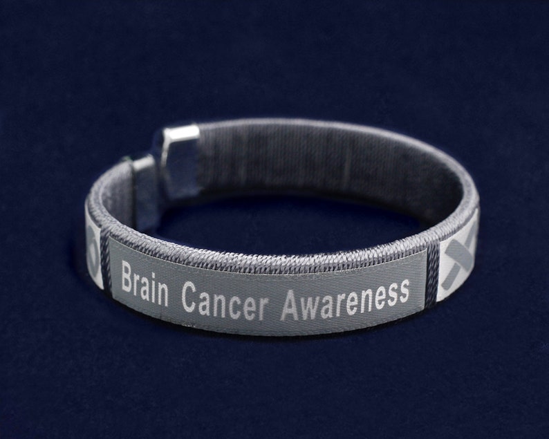 Brain Cancer Awareness Bangle Bracelet Etsy