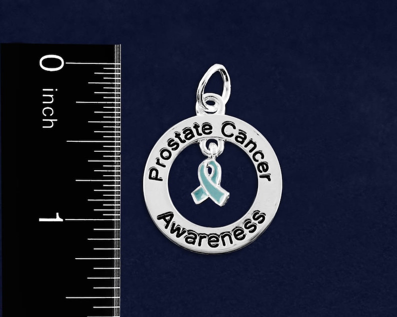 C-126-12PC 10 Charms 10 Prostate Cancer Circle Charms in a Bag