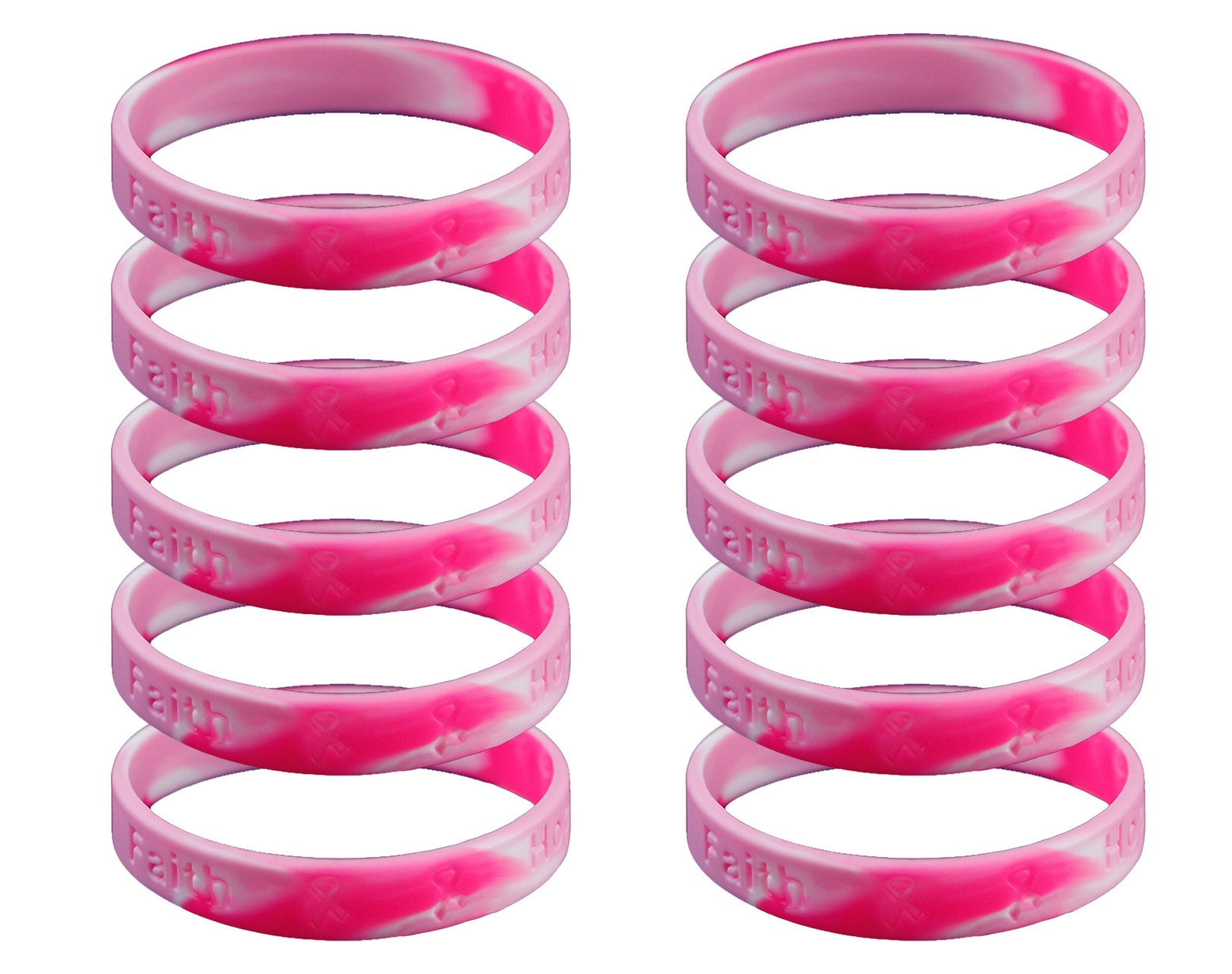 Pink Camouflage Silicone Bracelet Wristbands for Breast Cancer Etsy