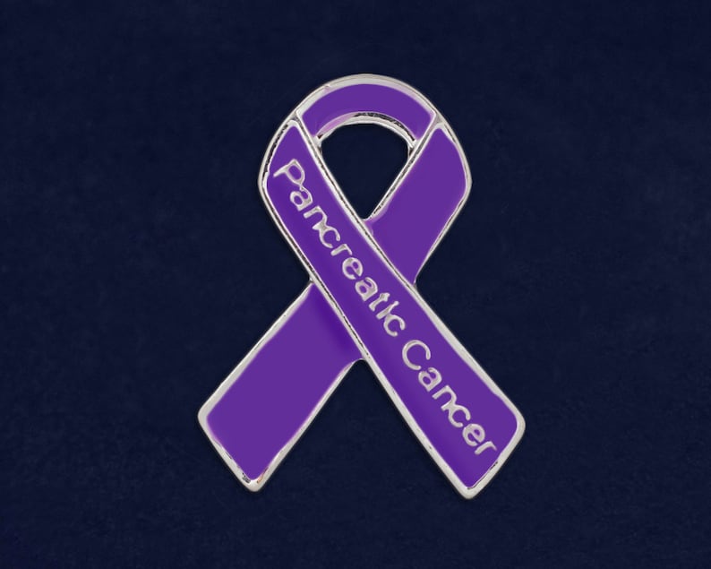 Pancreatic Cancer Purple Ribbon Pins in Bulk for Pancreatic Etsy