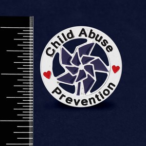 Child Abuse Prevention Blue Pinwheel Pins Child Abuse Lapel Pinwheel Pins Great Fundraising Item Bulk Quantities Available image 4