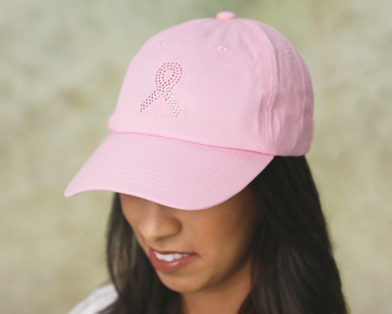 Pink Crystal Ribbon Baseball Hat in Pink Etsy