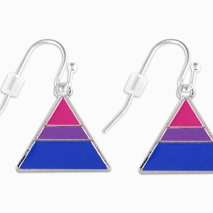 Triangle Bisexual Hanging Earrings - Etsy