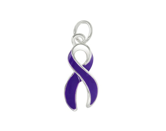 Large Purple Ribbon Charms for Alzheimer s Lupus Domestic