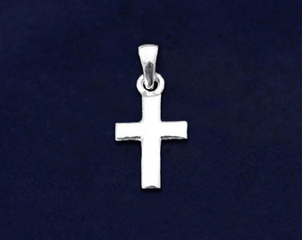 Small Silver Cross Charm