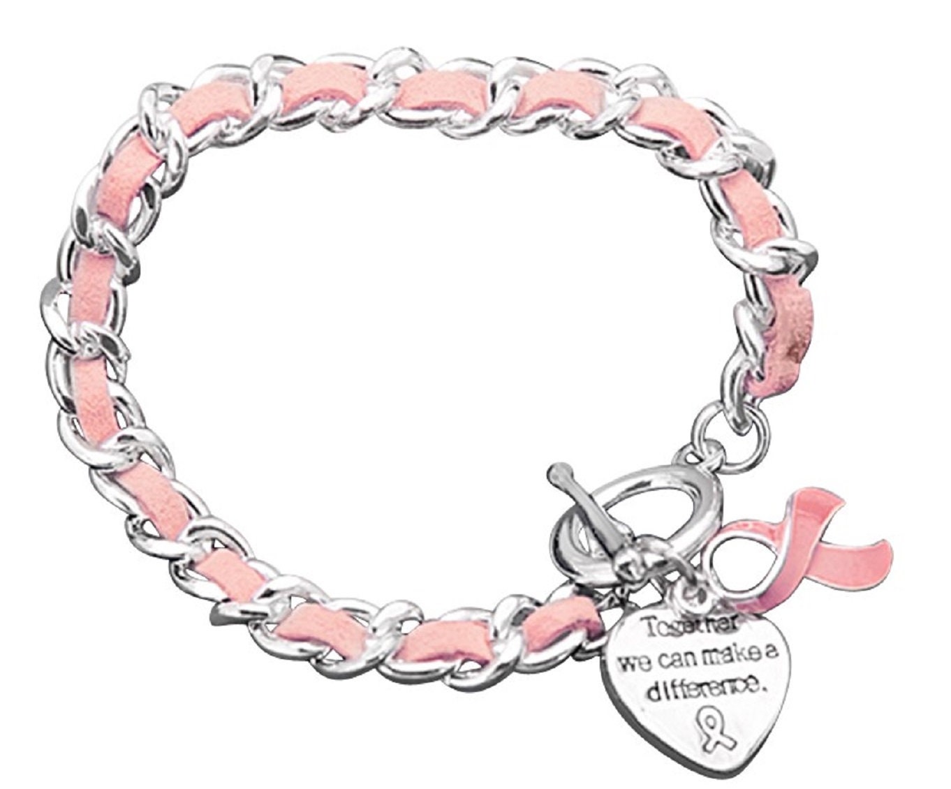 Lederen touw roze lint armbanden voor borstkanker bewustzijn kanker overlevende gift borstkanker fondsenwerving bulk hoeveelheden beschikbaar Sieraden Armbanden Bangles 