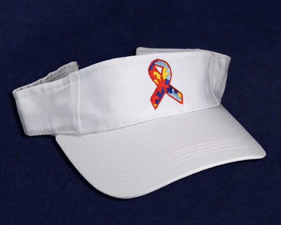 Autism Ribbon Visors in Bulk - Etsy