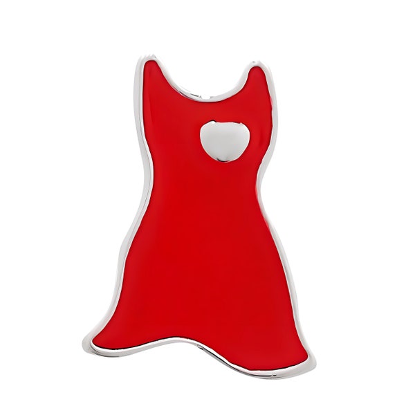 Small Red Dress Heart Disease Awareness Pins, Go Red Women Red Dress Pins - Bulk Quantities Available