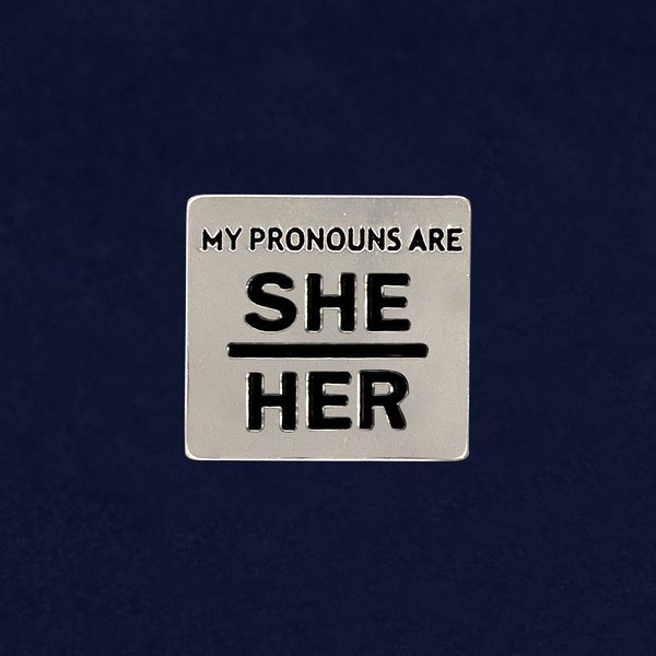 Square My Pronouns Are She Her Pins