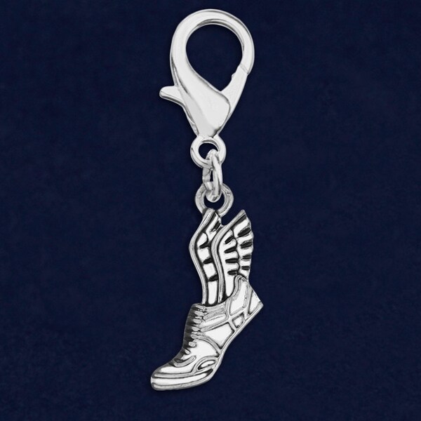 Winged Foot Hanging Charms for Runners/Joggers, Track and Field Gifts, Love to Run Awards - Bulk Quantities Available