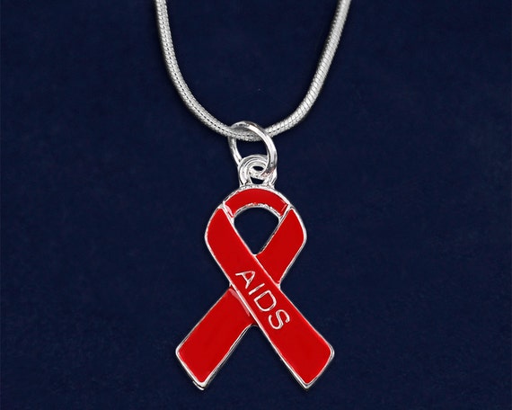 Awareness Ribbon Pendant Red