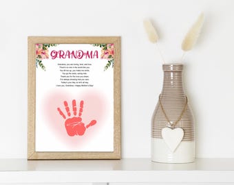 Mother's Day Handprint Craft, Happy Mother's Day Preschool Craft Printable, Mother's Day Gift from kids, DIY Handprint for Mom, gift for mom