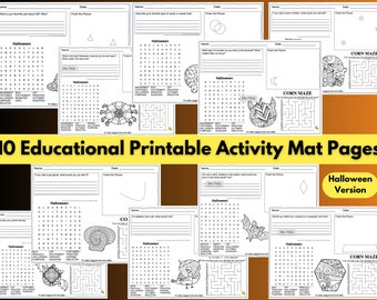 Halloween Educational Printable Activity Sheets