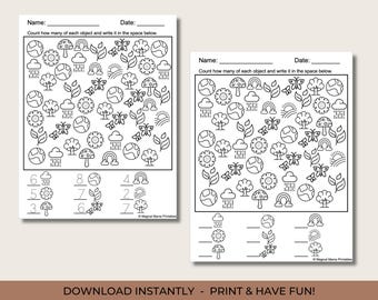Search and Find Printable Activity Sheet | I Spy Game for Kids | Printable Indoor Activity | Earth Day Printable|Earth Day Activity|Find It